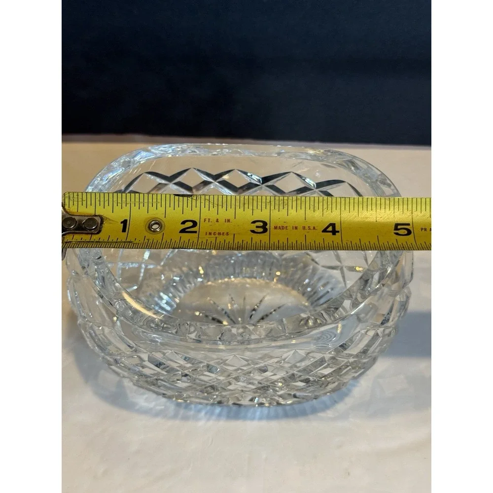 Waterford Ellipse Crystal Bowl Signed Ireland 5